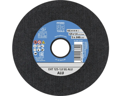 Pferd Trennscheibe für Aluminium, Durchmesser 125 Millimeter