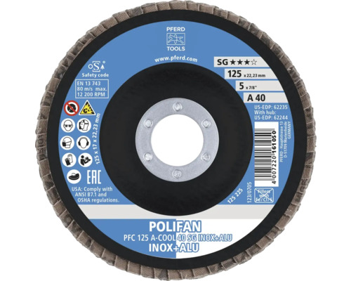 PFERD Polifan Schleifscheibe 125 Millimeter Durchmesser