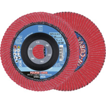 Zwei rote Fächerscheiben für Stahl und Edelstahl