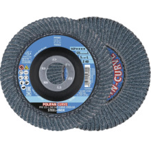 Pferd Polifan Curve Fächerscheibe, 125 Millimeter, Körnung 40, für Stahl und Inox