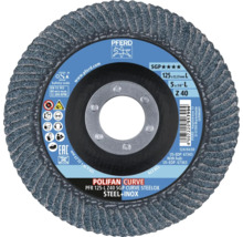 Pferd Polifan Curve Lamellenschleifscheibe, Durchmesser 125 Millimeter, Körnung Z 40, für Stahl und Edelstahl