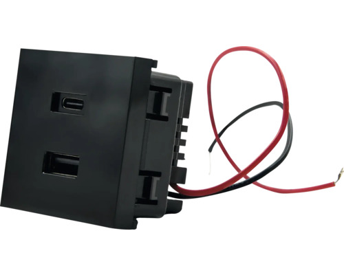 USB-Einbausteckdose mit Kabel