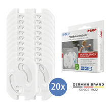 Reer Steckdosenschutz zum Kleben, 20er Pack