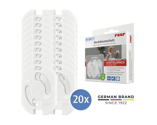 Reer Steckdosenschutz zum Kleben, 20er Pack