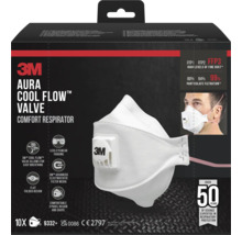 3M Aura Cool Flow Ventil Komfort-Atemschutzmaske in Verpackung