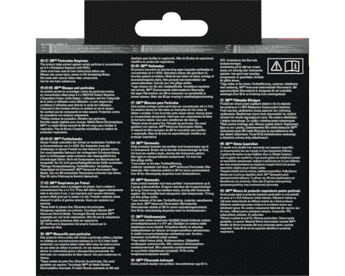 Informationen zu 3M Partikelmasken für den Schutz vor bestimmten Partikeln