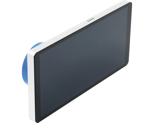 Smart Home Steuerungspanel mit Touchscreen und weißem Gehäuse