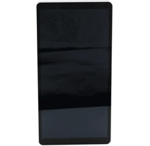 Schwarzes rechteckiges Display mit schmalem Rahmen in Hochformat.