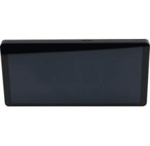 Schwarzes Tablet oder Display für die Haussteuerung mit schmalem Rahmen.