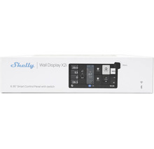 Shelly Wall Display X2i, 6,95 Zoll Smart Control Panel mit Schalter in Schwarz.