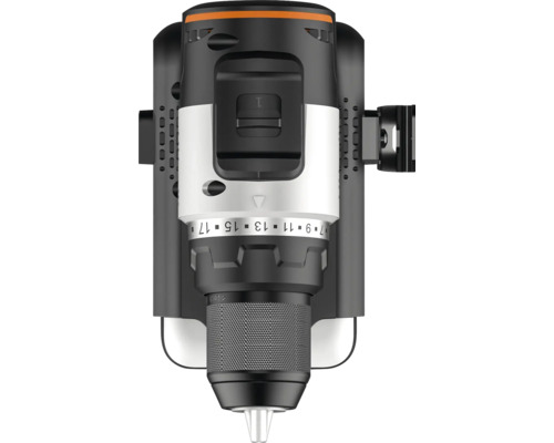 Aufsicht auf einen Akku-Bohrschrauber