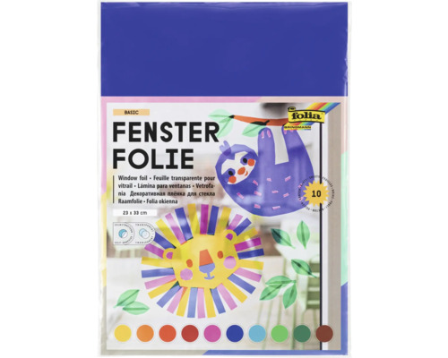 Packung Fensterfolie, 23 mal 33 Zentimeter, selbstklebend, transparent