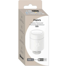 Aqara Heizkörperthermostat W600 Verpackung mit smartem Thermostat, digitaler Anzeige und Kompatibilitätshinweisen für Matter und Apple Home.