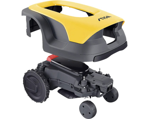 Stiga Mähroboter mit gelbem Gehäuse