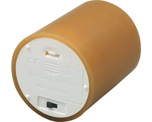Dekorative LED-Kerze mit Batteriefach und Ein- und Ausschalter