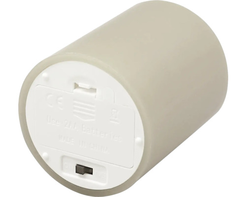 Dekorative LED Kerze mit Batteriefach und Schalter