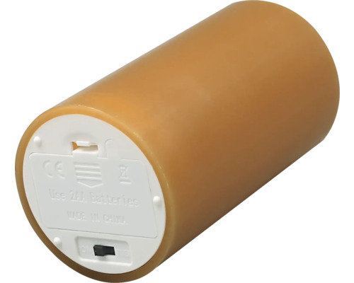 Dekorative LED Stumpenkerze mit Batteriefach