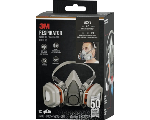 3M Atemschutzmaske mit austauschbaren Filtern