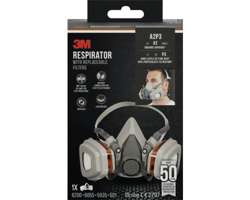 3M Atemschutzmaske mit austauschbaren Filtern