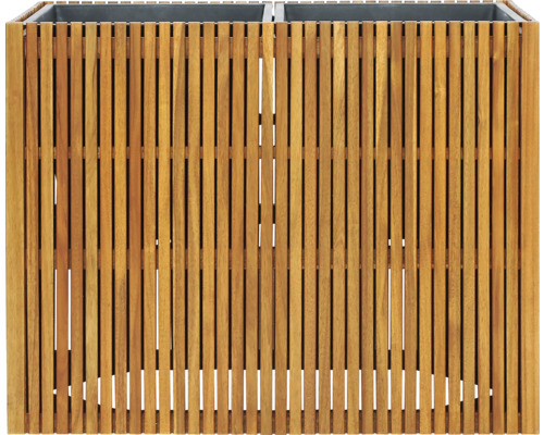 Doppelter Pflanzkasten aus Holzlatten