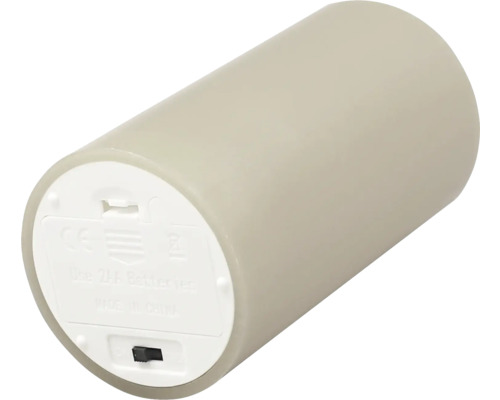 Dekorative LED-Kerze mit Batteriefach und Schalter
