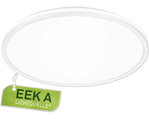 LED Deckenleuchte 8,5W 1800 lm 4000 K HxØ 6x33 cm Pulap weiß Backlight Deckenleuchte mit Energieeffizienzklasse A