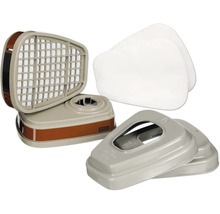 Filterset für Atemschutzmasken mit Partikelfilter und Filterabdeckung