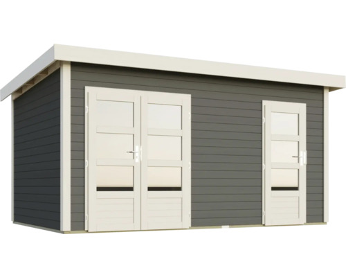 Holzgartenhaus mit Doppeltür und Einzeltür