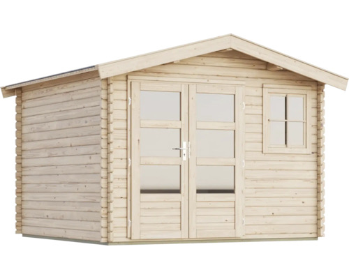 Holzgartenhaus mit Doppeltür und Fenster