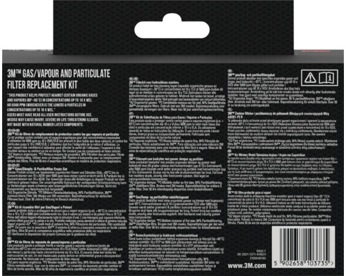 3M Gas-, Dampf- und Partikelfilter Ersatz-Set