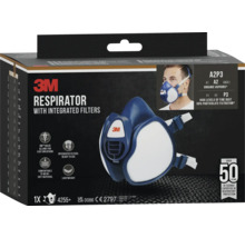 Verpackung einer 3M Atemschutzmaske mit integrierten Filtern