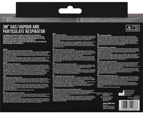 3M Gas-, Dampf- und Partikelmaske zum Schutz vor bestimmten Gasen, Dämpfen und Partikeln