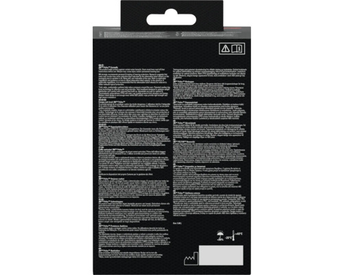 Verpackung der 3M Peltor Kapselgehörschützer mit Informationen zu Produkteigenschaften und Anwendungshinweisen.