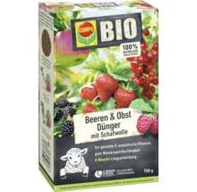 Compo Bio Beeren und Obst Dünger mit Schafwolle, 750 Gramm Packung