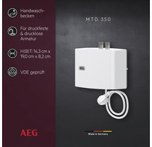 AEG Kleindurchlauferhitzer MTD 350 für Handwaschbecken und druckfeste Armatur, VDE geprüft