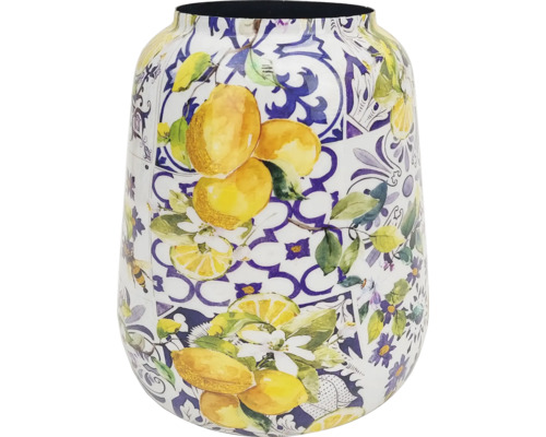 Vase mit Zitronenmuster für dekorative Zwecke