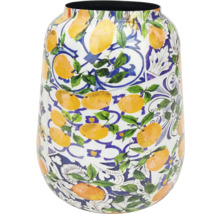 Dekorative Vase mit Obst- und Blumenmuster für Wohnaccessoires