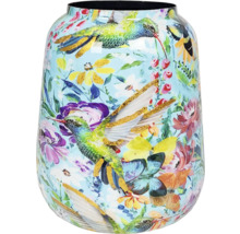 Dekorative Vase mit Blumen- und Vogelmuster