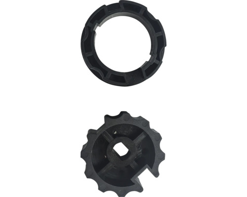 Rollladengetriebe und Rollladenrad aus Kunststoff