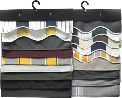 Stoffmusterkollektion für Markisen zur Auswahl von Designs und Materialien