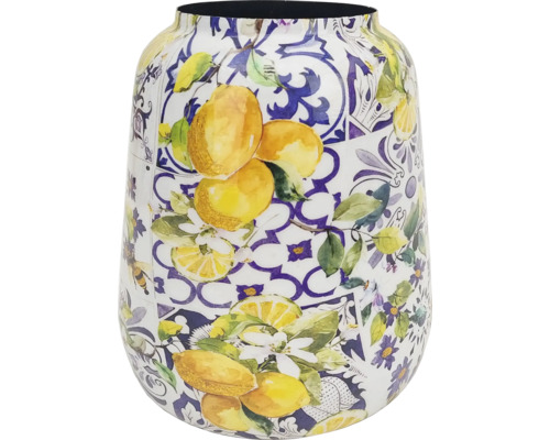 Vase mit Zitronenmuster