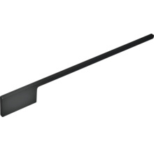 Schwarzer Möbelgriff aus Metall in moderner Profilform für Schränke und Schubladen.