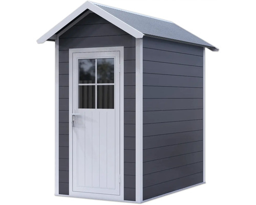 Gartenschrank aus Holz mit Tür und Dach