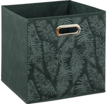 Quadratische Aufbewahrungsbox mit Blattmuster und Griff