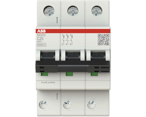 Dreipoliger Leitungsschutzschalter ABB SX203 C25 400V