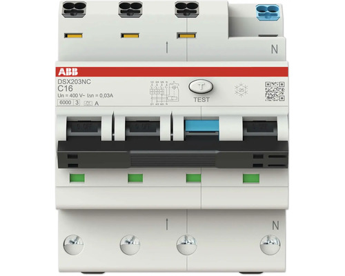 ABB Flexline DSX203NCA-C16/0,03 FI-Schalter/Leitungsschutzschalter 4-polig ABB Fehlerstromschutzschalter DSX203NC C16