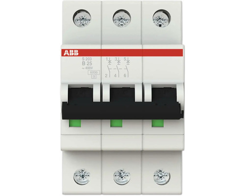 ABB S203-B25 25A Sicherungsautomat B 3-polig ABB Leitungsschutzschalter dreipolig
