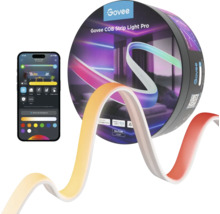 Govee COB Strip Light Pro LED-Streifen mit App-Steuerung per Smartphone, 3 Meter Länge und flexiblem Design mit Farbverlauf.