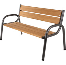 Parkbank mit Armlehnen und Holzlatten