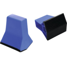 Zwei blaue Fugenglätter mit schwarzer Gummilippe